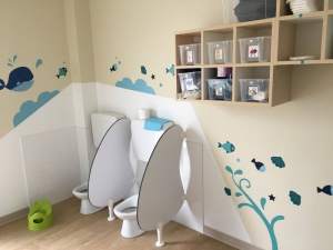 Our sanitary partitions will enchant your baby changing room ... Image 1